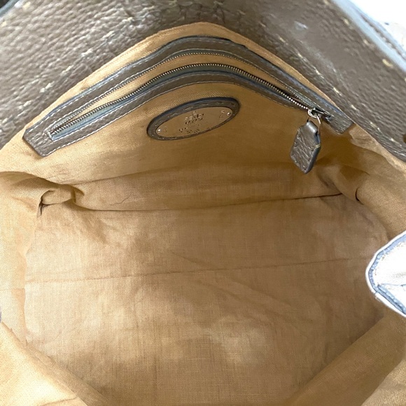 Fendi Pewter Villa Borghese Selleria Leather Bag - Picture 10 of 15